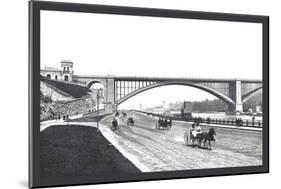 Washington Bridge and Speedway, New York City-William Henry Jackson-Mounted Art Print