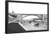 Washington Bridge and Speedway, New York City-William Henry Jackson-Framed Stretched Canvas