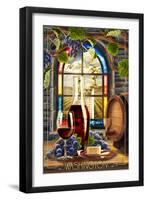 Washington - Cabernet Sauvingon-Lantern Press-Framed Art Print