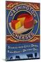 Washington - Cheese Vintage Sign-Lantern Press-Mounted Art Print