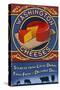 Washington - Cheese Vintage Sign-Lantern Press-Stretched Canvas