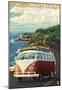 Washington Coast Drive With Lighthouse-null-Mounted Poster