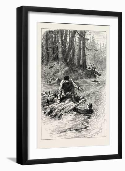 Washington Crossing the Alleghany, North America, USA, 1870S-null-Framed Giclee Print