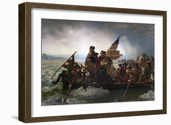 Washington Crossing the Delaware by Emanuel Leutze-Emanuel Leutze-Framed Premium Giclee Print