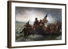 Washington Crossing the Delaware by Emanuel Leutze-Emanuel Leutze-Framed Premium Giclee Print