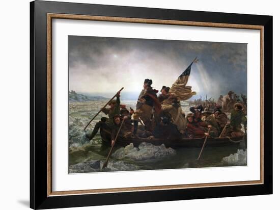 Washington Crossing the Delaware by Emanuel Leutze-Emanuel Leutze-Framed Giclee Print