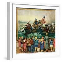 "Washington Crossing the Delaware", February 24, 1951-Stevan Dohanos-Framed Giclee Print