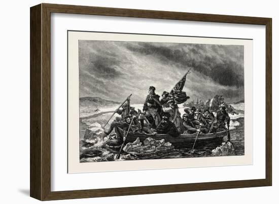 Washington Crossing the Delaware, from the Painting by Leutze, USA, 1870S-null-Framed Giclee Print