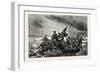 Washington Crossing the Delaware, from the Painting by Leutze, USA, 1870S-null-Framed Giclee Print