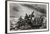 Washington Crossing the Delaware, from the Painting by Leutze, USA, 1870S-null-Framed Stretched Canvas