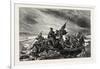 Washington Crossing the Delaware, from the Painting by Leutze, USA, 1870S-null-Framed Giclee Print