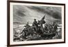 Washington Crossing the Delaware, from the Painting by Leutze, USA, 1870S-null-Framed Giclee Print