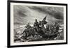 Washington Crossing the Delaware, from the Painting by Leutze, USA, 1870S-null-Framed Giclee Print