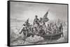 Washington Crossing the Delaware Near Trenton, New Jersey, Christmas 1776, from 'Illustrations of…-Emanuel Leutze-Framed Stretched Canvas