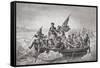 Washington Crossing the Delaware Near Trenton, New Jersey, Christmas 1776, from 'Illustrations of…-Emanuel Leutze-Framed Stretched Canvas