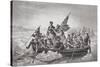 Washington Crossing the Delaware Near Trenton, New Jersey, Christmas 1776, from 'Illustrations of…-Emanuel Leutze-Stretched Canvas