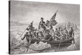 Washington Crossing the Delaware Near Trenton, New Jersey, Christmas 1776, from 'Illustrations of…-Emanuel Leutze-Stretched Canvas
