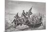 Washington Crossing the Delaware Near Trenton, New Jersey, Christmas 1776, from 'Illustrations of…-Emanuel Leutze-Mounted Giclee Print