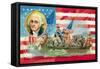 Washington Crossing the Delaware, With Portrait Inset-null-Framed Stretched Canvas