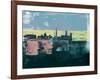 Washington D.C. Abstract Skyline I-Emma Moore-Framed Art Print