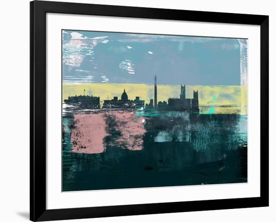 Washington D.C. Abstract Skyline I-Emma Moore-Framed Art Print