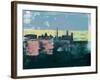 Washington D.C. Abstract Skyline I-Emma Moore-Framed Art Print