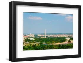 Washington D.C. aerial view with US Capitol, Washington Monument, Lincoln Memorial and Potomac R...-null-Framed Photographic Print