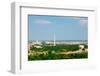 Washington D.C. aerial view with US Capitol, Washington Monument, Lincoln Memorial and Potomac R...-null-Framed Photographic Print