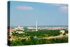 Washington D.C. aerial view with US Capitol, Washington Monument, Lincoln Memorial and Potomac R...-null-Stretched Canvas