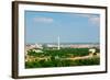 Washington D.C. aerial view with US Capitol, Washington Monument, Lincoln Memorial and Potomac R...-null-Framed Photographic Print