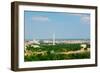 Washington D.C. aerial view with US Capitol, Washington Monument, Lincoln Memorial and Potomac R...-null-Framed Photographic Print