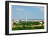 Washington D.C. aerial view with US Capitol, Washington Monument, Lincoln Memorial and Potomac R...-null-Framed Photographic Print