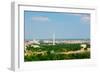 Washington D.C. aerial view with US Capitol, Washington Monument, Lincoln Memorial and Potomac R...-null-Framed Photographic Print