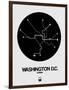 Washington D.C. Black Subway Map-NaxArt-Framed Art Print