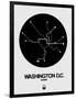 Washington D.C. Black Subway Map-NaxArt-Framed Art Print