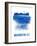 Washington, D.C. Brush Stroke Skyline - Blue-NaxArt-Framed Art Print