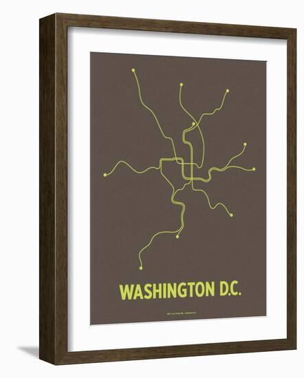 Washington D.C. (Charcoal Brown & Lime)-LinePosters-Framed Serigraph