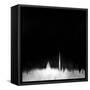 Washington, D.C. City Skyline - White-NaxArt-Framed Stretched Canvas