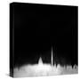 Washington, D.C. City Skyline - White-NaxArt-Stretched Canvas