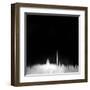 Washington, D.C. City Skyline - White-NaxArt-Framed Art Print