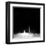 Washington, D.C. City Skyline - White-NaxArt-Framed Art Print