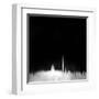 Washington, D.C. City Skyline - White-NaxArt-Framed Art Print