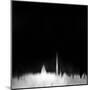 Washington, D.C. City Skyline - White-NaxArt-Mounted Art Print