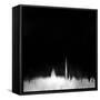 Washington, D.C. City Skyline - White-NaxArt-Framed Stretched Canvas