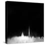 Washington, D.C. City Skyline - White-NaxArt-Stretched Canvas