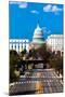 WASHINGTON D.C. - Elevated view down Capitol St, to US Capitol, Washington DC.-null-Mounted Photographic Print