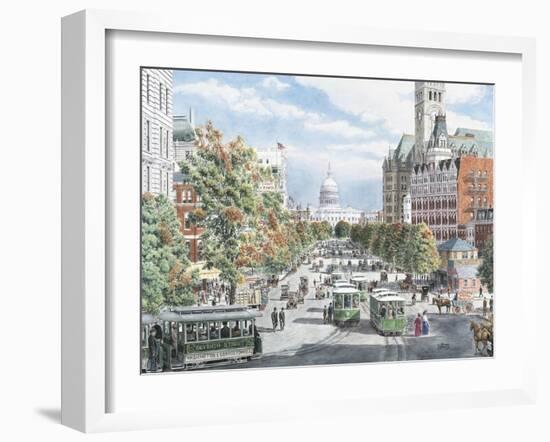 Washington D.C. Gridlock-Stanton Manolakas-Framed Giclee Print