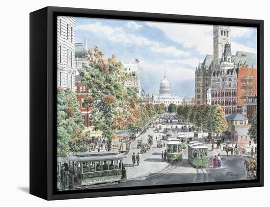 Washington D.C. Gridlock-Stanton Manolakas-Framed Stretched Canvas