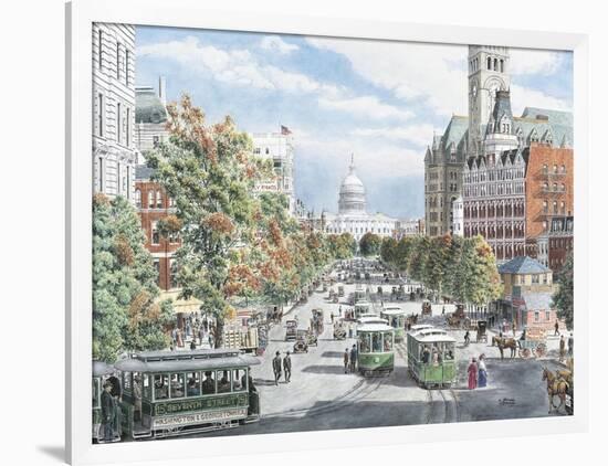 Washington D.C. Gridlock-Stanton Manolakas-Framed Giclee Print