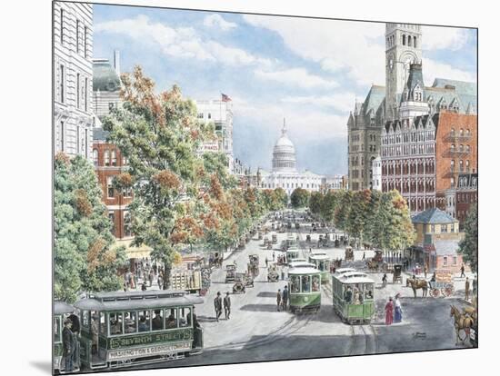 Washington D.C. Gridlock-Stanton Manolakas-Mounted Giclee Print